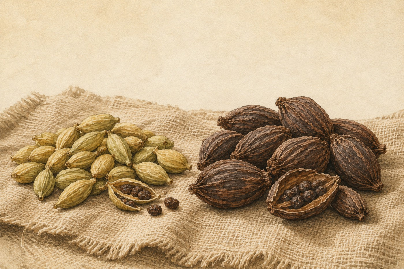 Green vs Black Cardamom: Two Different Spices